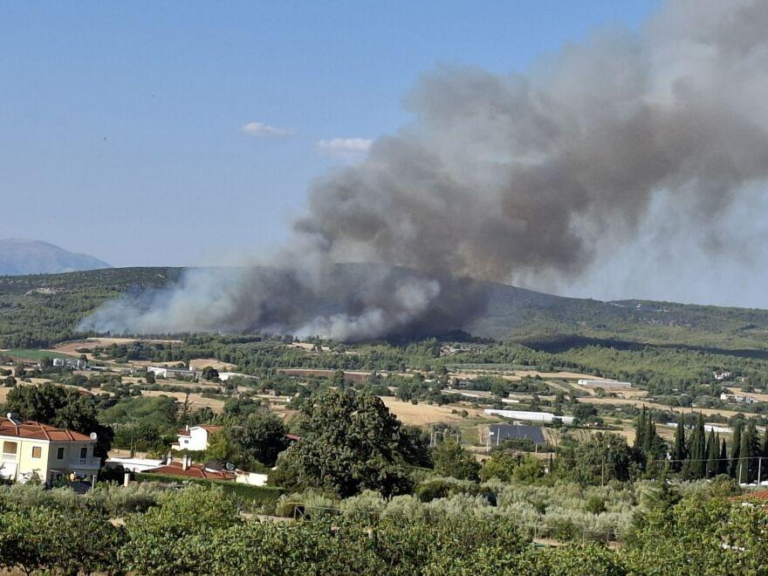 Δύο πύρινα μέτωπα στην Αργολίδα – Εκκένωση σε Φίχτια, Μπόρσα και Χινίτσα