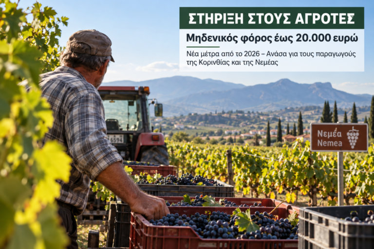 Αγρότες: Μηδενικός συντελεστής φόρου έως 20.000 ευρώ – Ποιους αφορά και πόσο είναι το όφελος